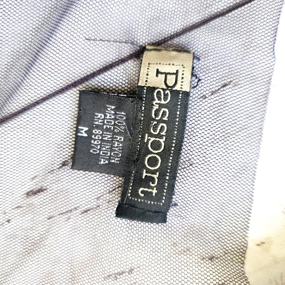 โจBeautiful Passport Navy Blue Embroidery Mesh Topโจ - Picture 8 of 8